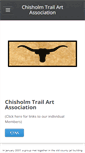 Mobile Screenshot of chisholmtrailartists.com